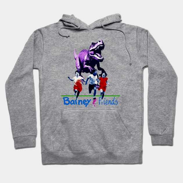 Dino Dash With Barney Hoodie by kingkongmatsing